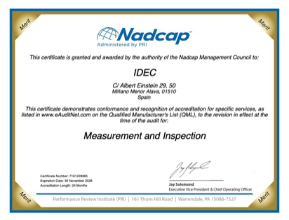NADCAP Aerospace Measurement and Inspection